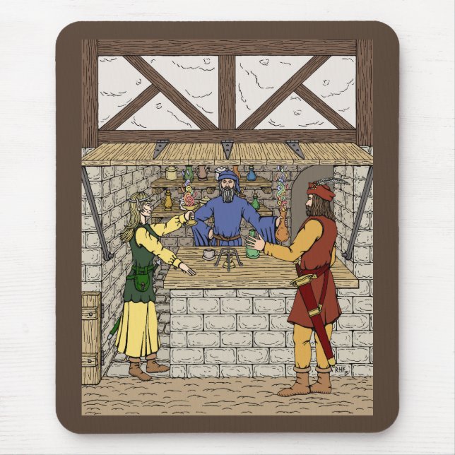 Fantasy Apothecary Shop Mouse Pad (Front)