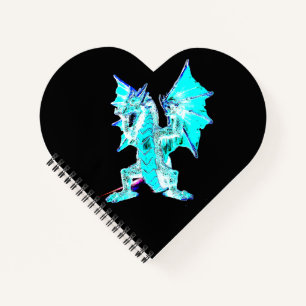 Fantasy Aqua Blue Dragon Notebook