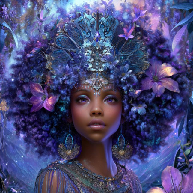 Fantasy Art Black Girl Black Queen Goddess Poster (Creator Uploaded)