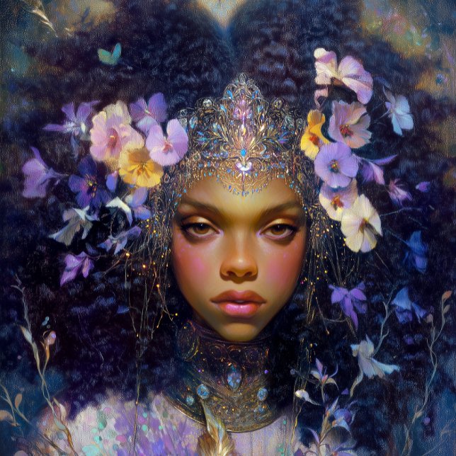 Fantasy Art Black Girl Black Queen Goddess Poster (Creator Uploaded)