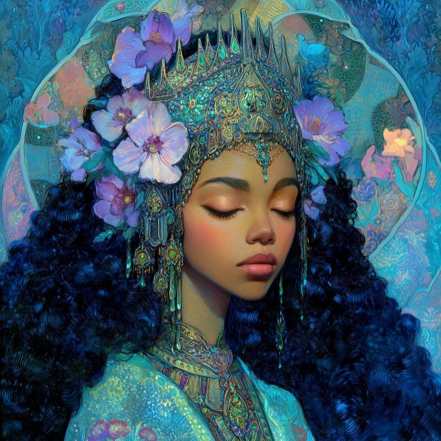 Fantasy Art Black Girl Black Queen Goddess Poster (Creator Uploaded)
