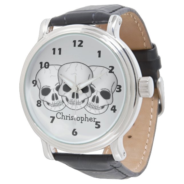 Fantasy Art Skull Design Watch (Angled)