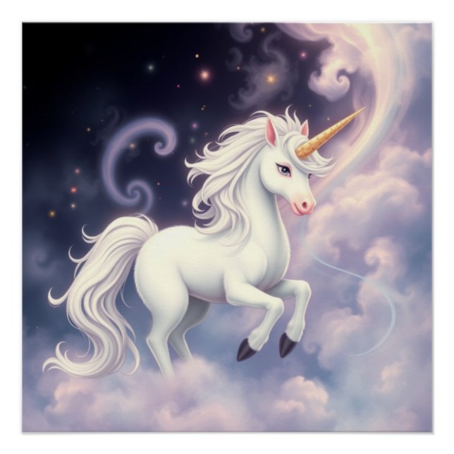 Fantasy Art Unicorn Poster (Front)