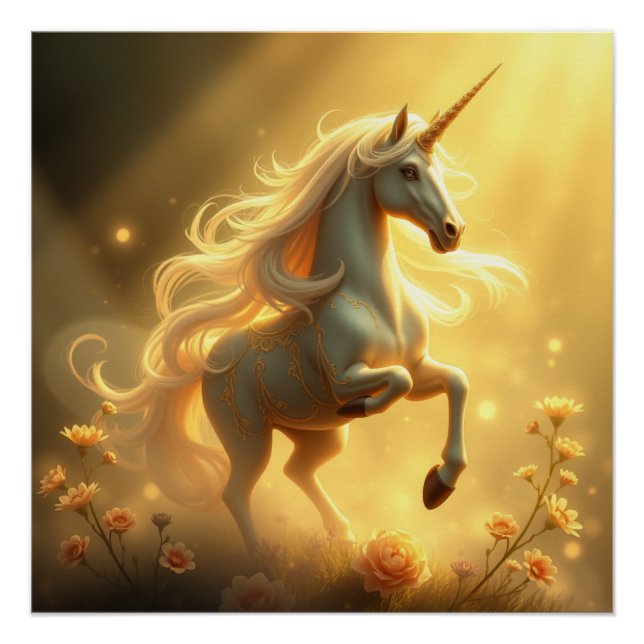 Fantasy Art Unicorn Poster (Front)