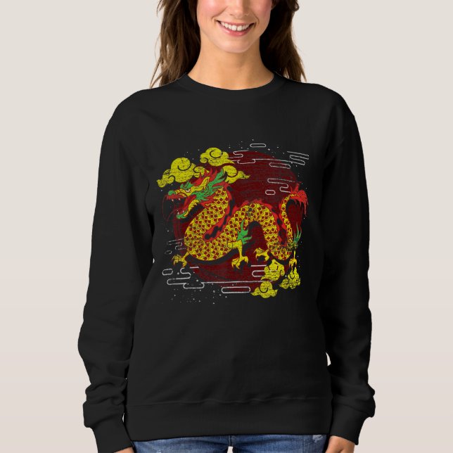 Fantasy Asian Animal Mythical Creature Chinese Dra Sweatshirt (Front)