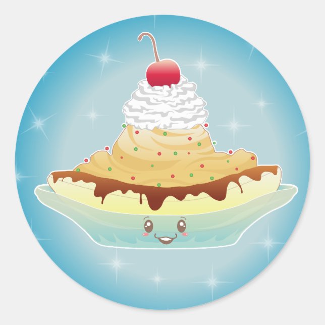Fantasy Bananasplit Classic Round Sticker (Front)
