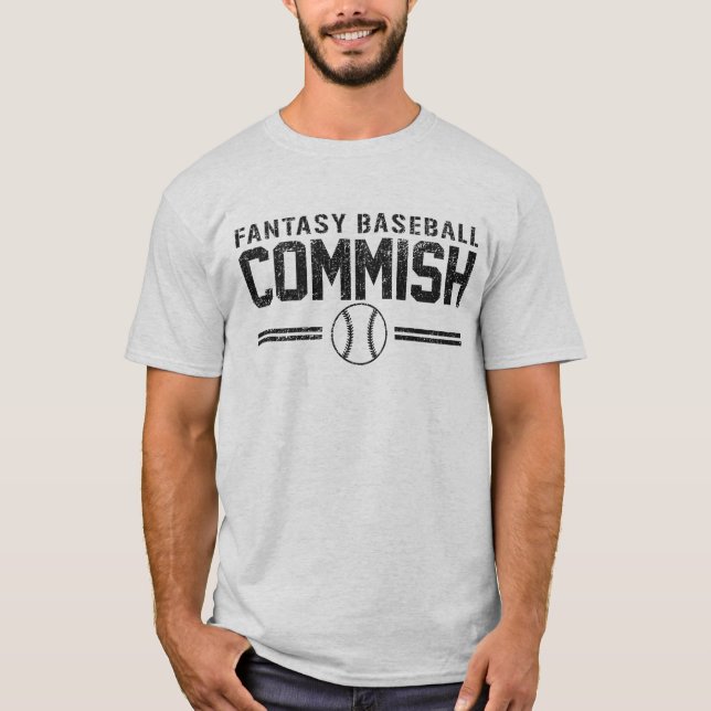 Fantasy Baseball Commish T-Shirt (Front)