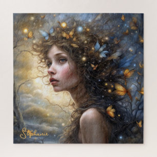 Fantasy Beautiful Butterfly Fairy Jigsaw Puzzle