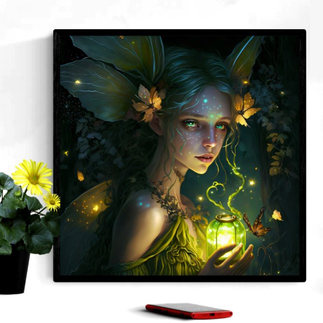 Fantasy Beautiful Green Forest Fairy 1 Poster (Creator Uploaded)