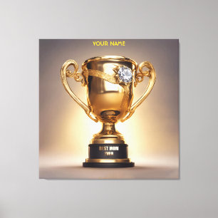 Fantasy Best Mom Ever Trophy Canvas Print