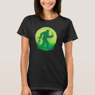 Fantasy Bigfoot Fishermmen Sasquatch Yeti Fishing T-Shirt