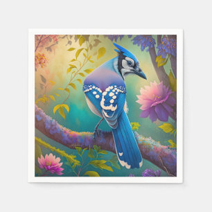 Fantasy Birds Blue Jay Napkin