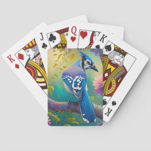 Fantasy Birds Blue Jay Playing Cards