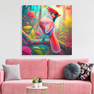 Fantasy Birds Male Cardinal Canvas Print