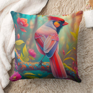 Fantasy Birds Male Cardinal Cushion