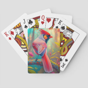 Fantasy Birds Male Cardinal Playing Cards