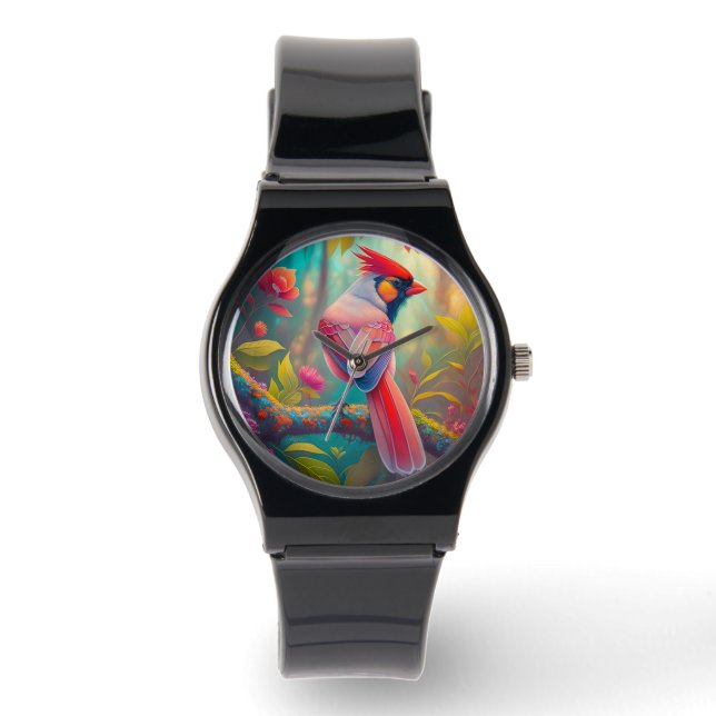 Fantasy Birds Male Cardinal Watch (Front)