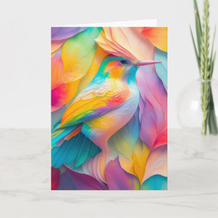 Fantasy Birds Silk Bird Card