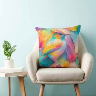 Fantasy Birds Silk Bird Cushion