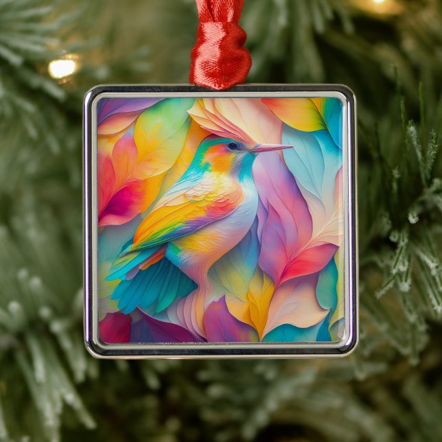 Fantasy Birds Silk Bird Metal Tree Decoration (Tree)