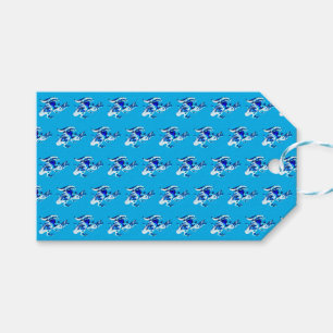 Fantasy Blue Frost Dragon Blue Gift Tags