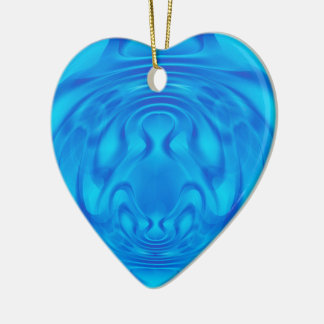 Fantasy Blue Heart Ceramic Tree Decoration