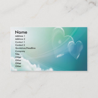 FANTASY BLUE SKIES AND HEARTS BUSINESS CARD