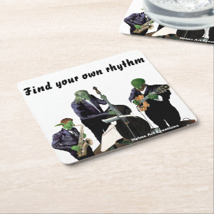 Fantasy Blues Musicians Music Art Paper Coasters