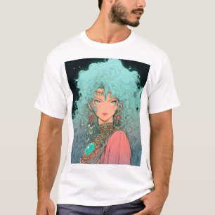 Fantasy Bohemian Aesthetic Anime Girl T-Shirt