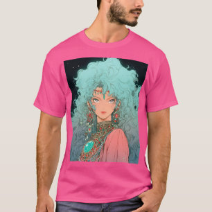 Fantasy Bohemian Aesthetic Anime Girl T-Shirt