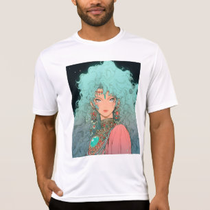 Fantasy Bohemian Aesthetic Anime Girl T-Shirt