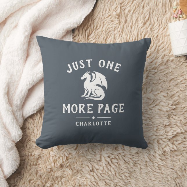 Fantasy Book Lover Custom Dragon Throw Pillow (Blanket)