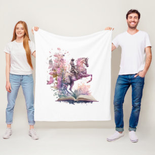 Fantasy Book Lover Design Fleece Blanket