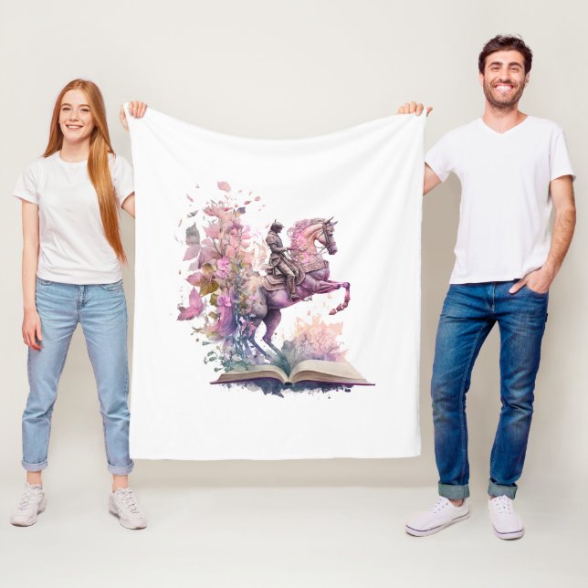Fantasy Book Lover Design Fleece Blanket (In Situ)