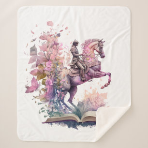 Fantasy Book Lover Design Sherpa Blanket