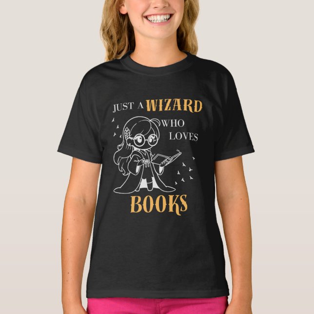 Fantasy Book Lover Gift Idea Wizards Magic T-Shirt (Front)