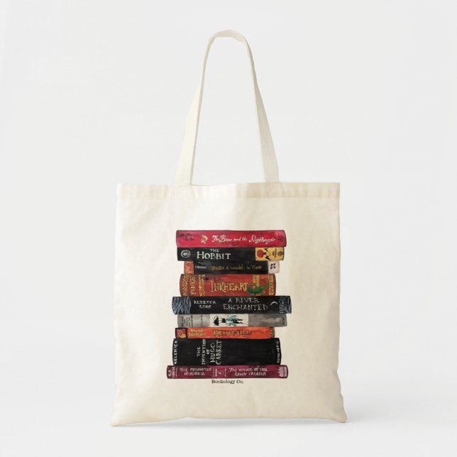 Fantasy Bookstack Tote by Bookology Co. Bag (Front)