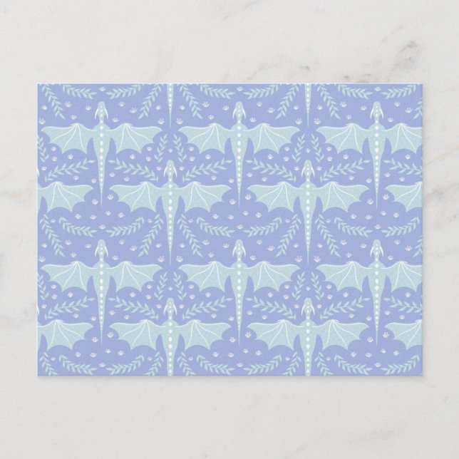 Fantasy Botanical Dragon Postcard (Front)