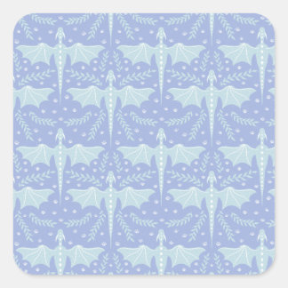 Fantasy Botanical Dragon Square Sticker