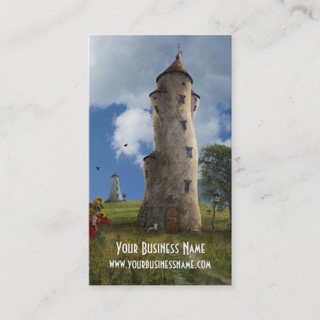 Fantasy Business Cardwith towers Card (Front)