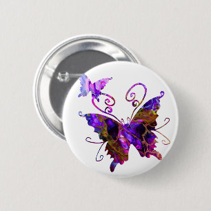 Fantasy Butterflies 6 Cm Round Badge