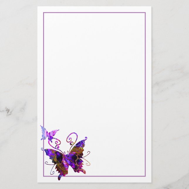 Fantasy Butterflies Stationery (Front)