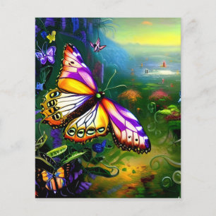 Fantasy Butterfly Journey Scrapbook Paper