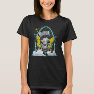 Fantasy Butterfly Rainbow Trash Panda Forest Anima T-Shirt