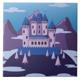 fantasy castle ceramic tile