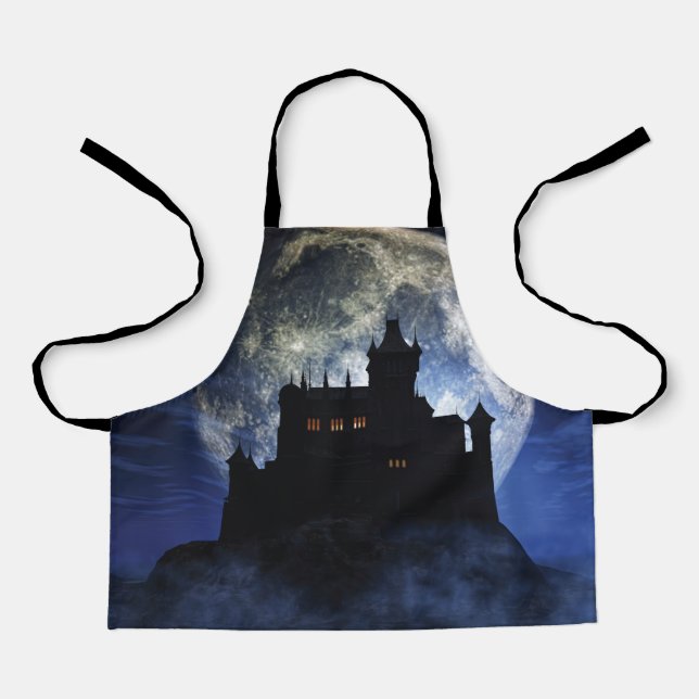 Fantasy castle during night apron (Front)