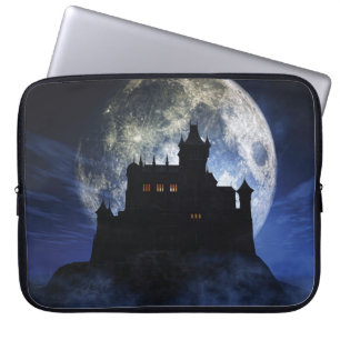 Fantasy castle during night laptop sleeve