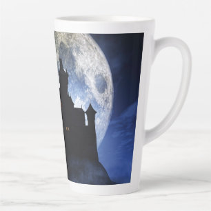 Fantasy castle during night latte mug