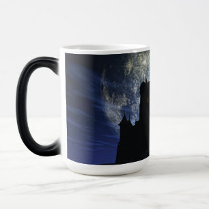 Fantasy castle during night magic mug