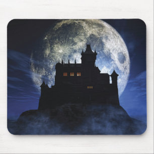 Fantasy castle during night mouse pad